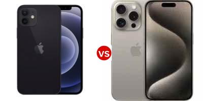 Compare Apple iPhone 12 vs Apple iPhone 15 Pro Max