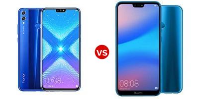 Compare Huawei Honor 8X vs Huawei P20 lite