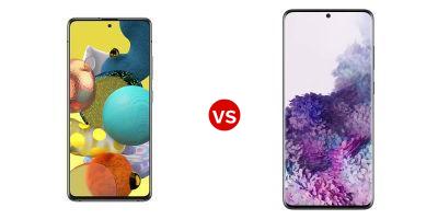 Compare Samsung Galaxy A51 5G UW vs Samsung Galaxy S20+ 5G