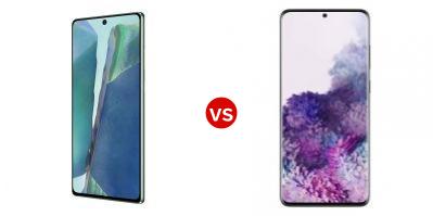 Compare Samsung Galaxy Note20 5G vs Samsung Galaxy S20+ 5G