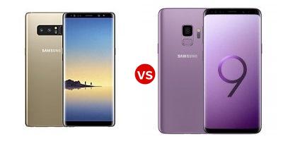 Compare Samsung Galaxy Note8 vs Samsung Galaxy S9