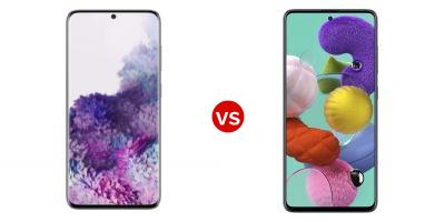 Compare Samsung Galaxy S20 vs Samsung Galaxy A71