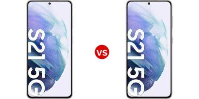 Compare Samsung Galaxy S21 5G vs Samsung Galaxy S21+ 5G
