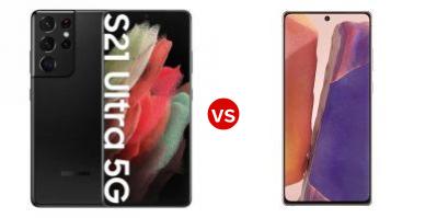 Compare Samsung Galaxy S21 Ultra 5G vs Samsung Galaxy Note20 Ultra 5G