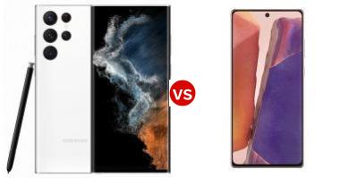 Compare Samsung Galaxy S22 Ultra 5G vs Samsung Galaxy Note20 Ultra